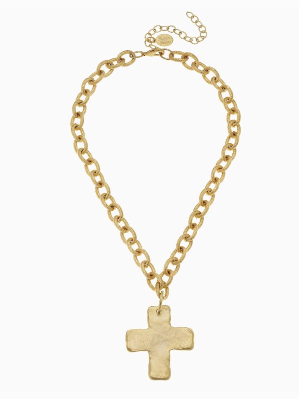 Timeless! Susan Shaw Gold Cross Necklace - Picture 2 of 2